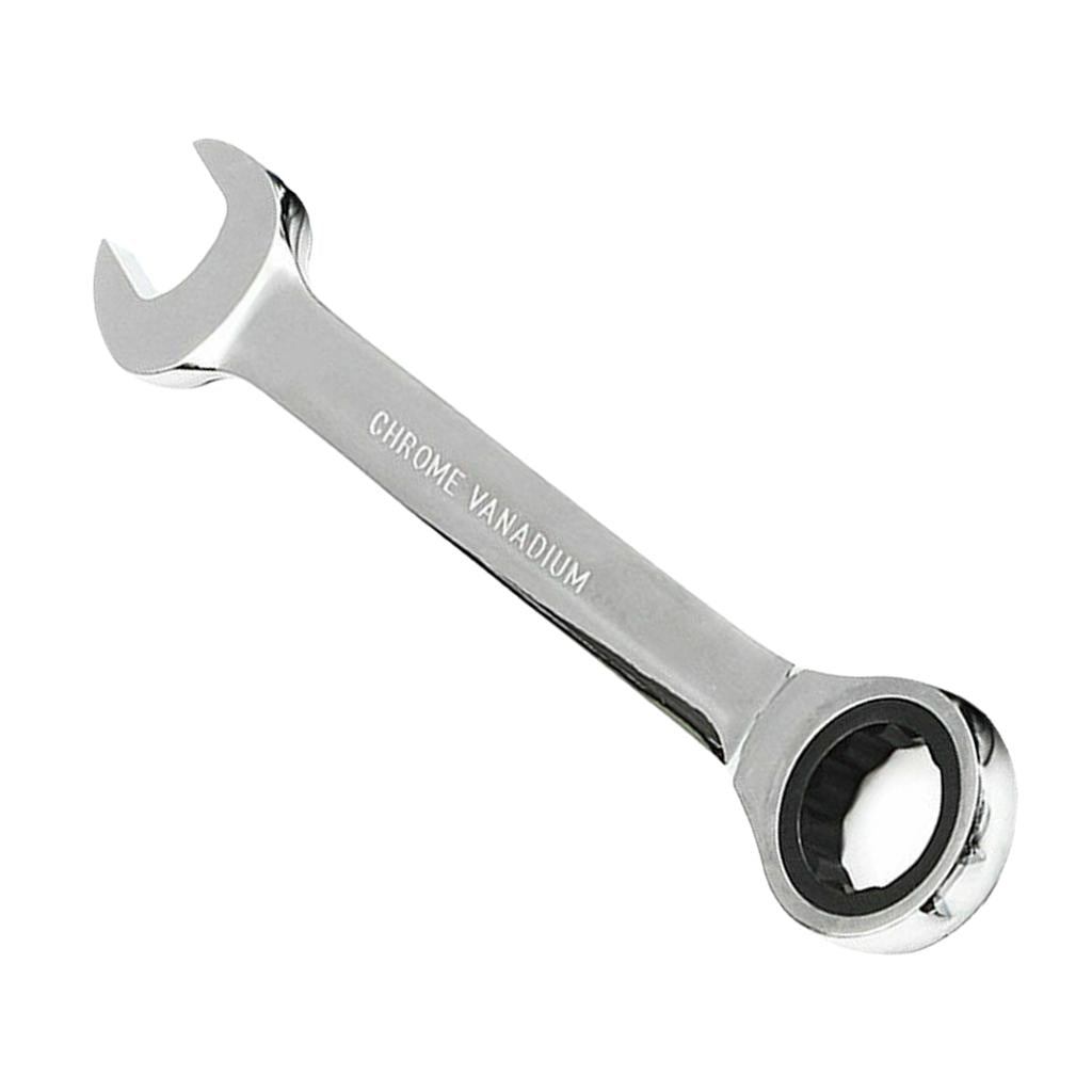 6mm-32mm Steel Metric Fixed Head Ratchet Spanner Wrench Hand Nut Tools 21mm