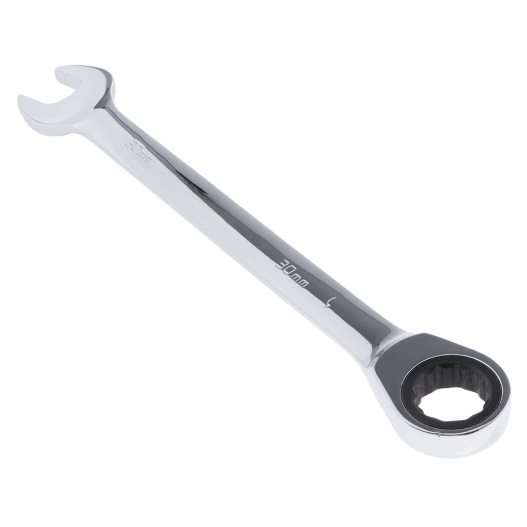 6mm-32mm Steel Metric Fixed Head Ratchet Spanner Wrench Hand Nut Tools 24mm