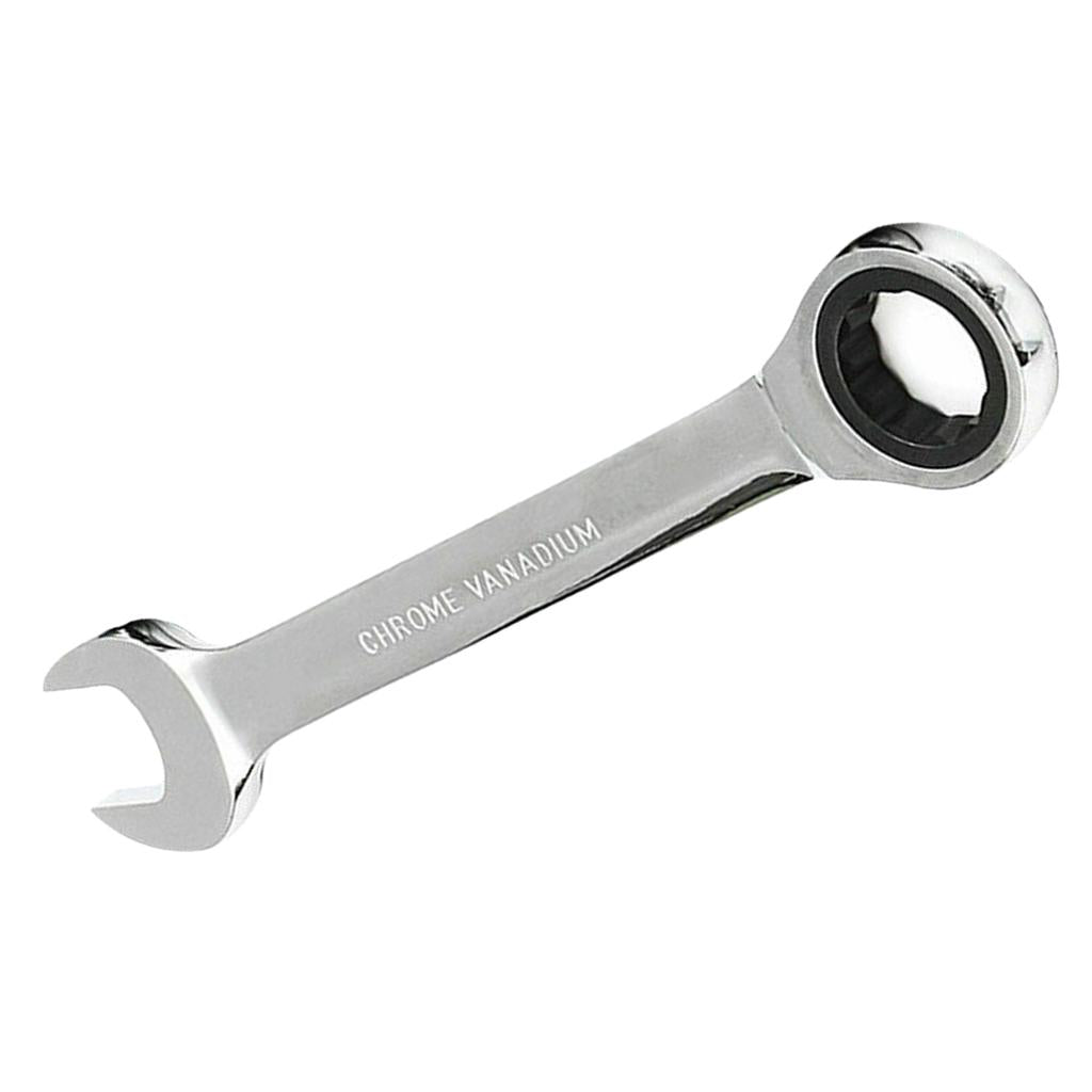 6mm-32mm Steel Metric Fixed Head Ratchet Spanner Wrench Hand Nut Tools 25mm