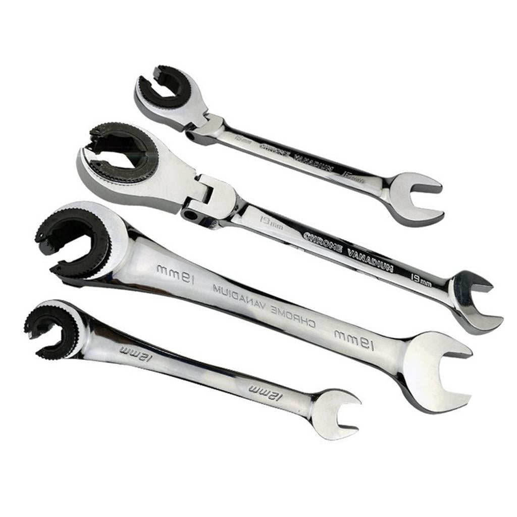 Tube Ratchet Wrench Set Skid Oil Wrench Set Hand Tools Gear Ring Wrench 13mm