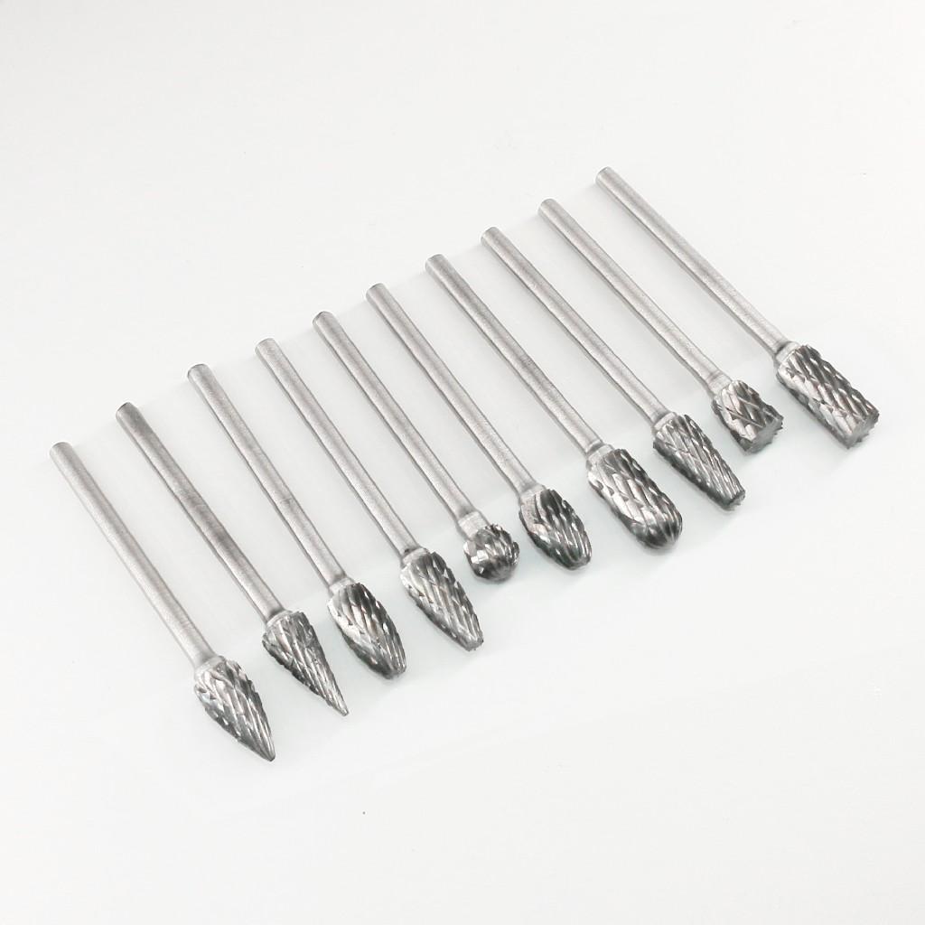 10Pcs 3x6mm Carbide Rotary Burr Die Grinder Carving Bit