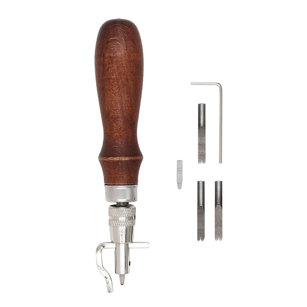 5in1 Leather Craft Stitching Groover Skiving Edger Beveler Leather Cut Tool