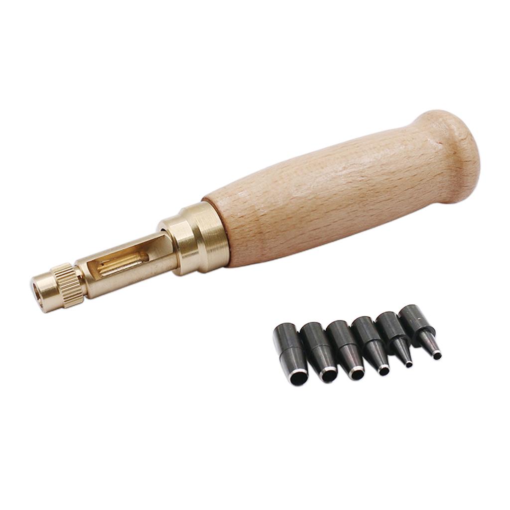 Multi-aperture Semi-automatic Puncher Set Cardboard Leather DIY Tool 1.5-4mm