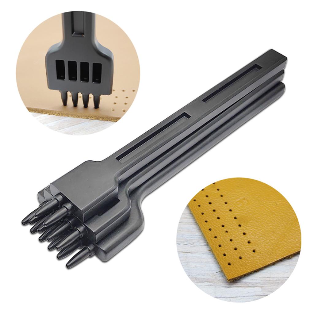 Alloy Steel 5mm Leather Craft Stitching Punch Tool Set 2+4+6 Prong