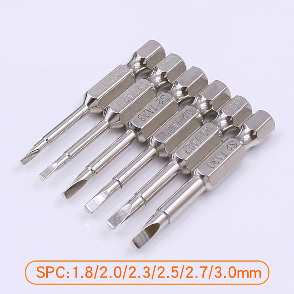 6Pieces Magnetic Triangle Head Screwdriver Bits S2 Steel 1/4 Hex Shank 50mm