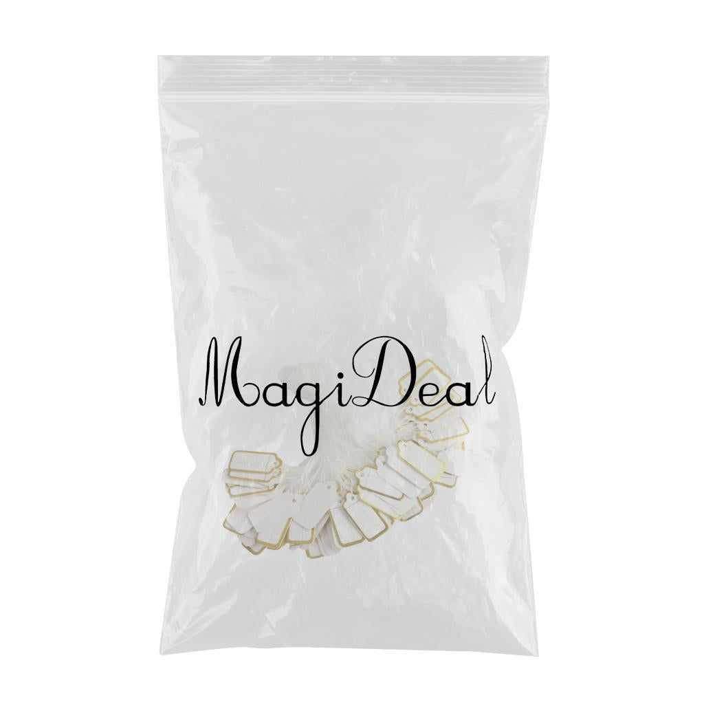 Jewellery Ring Labels Price Tags Tie On White Strung Price Tags Golden