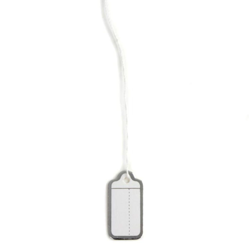 Jewellery Ring Labels Price Tags Tie On White Strung Price Tags Silver