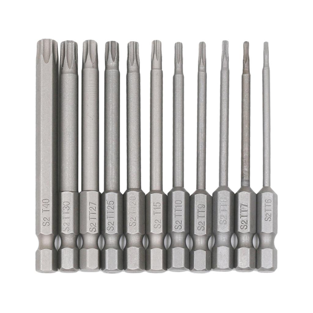 11pcs Electric 1/4" Shank Screwdriver Hexagonal Magnetic Bits Hand Tool