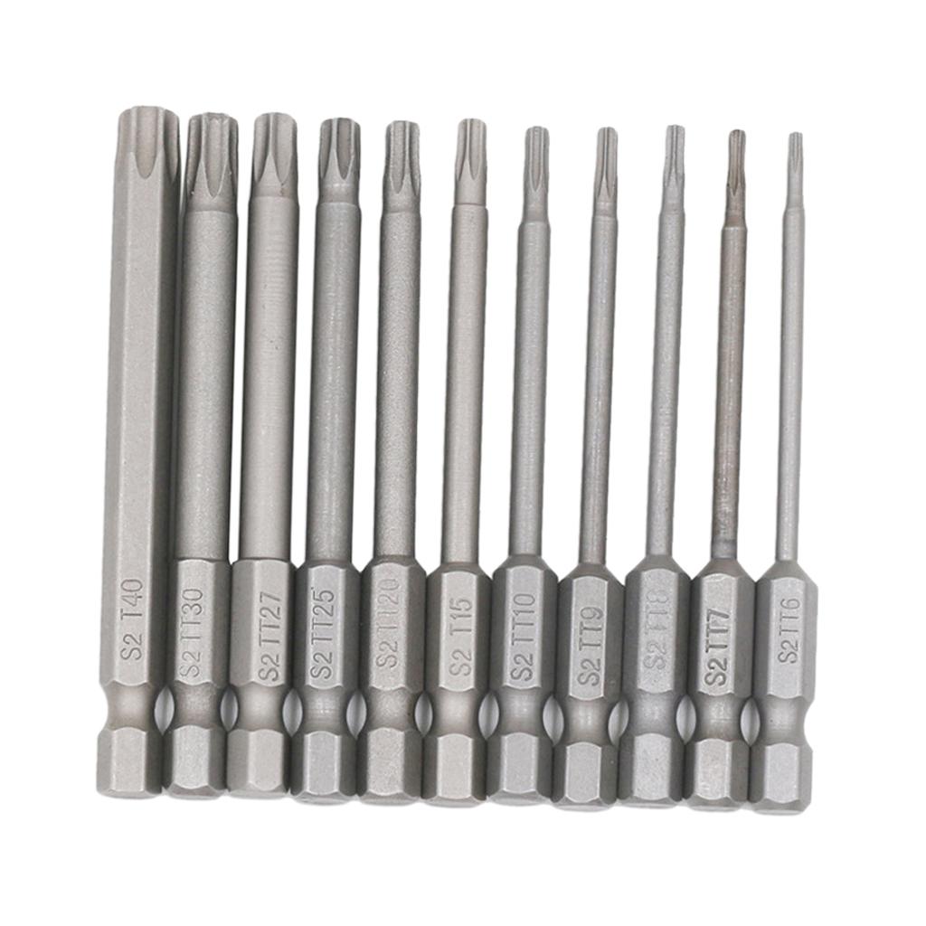 11pcs Electric 1/4" Shank Screwdriver Hexagonal Magnetic Bits Hand Tool