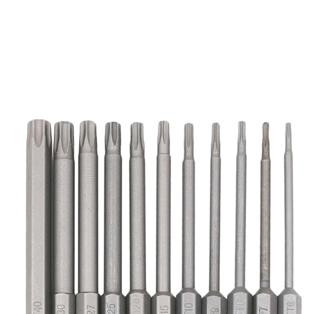 11pcs Electric 1/4" Shank Screwdriver Hexagonal Magnetic Bits Hand Tool