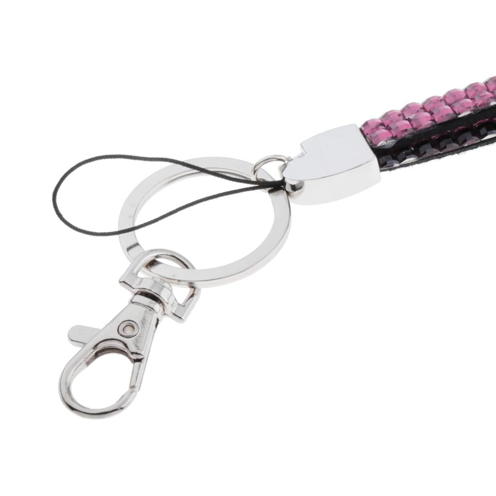 Lanyard ID Badge Card Holder Strap Sparkling Phone Neck Straps Pink