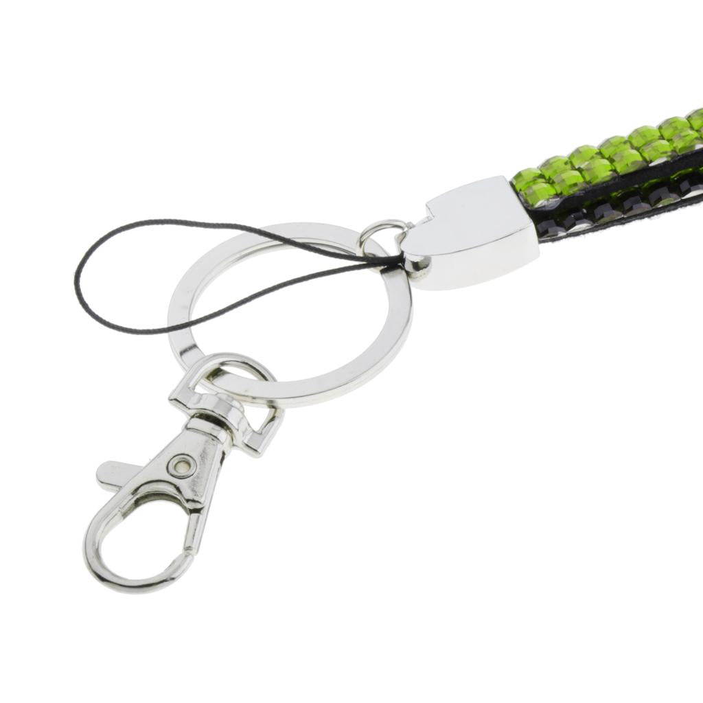 Lanyard ID Badge Card Holder Strap Sparkling Phone Neck Straps Light Green