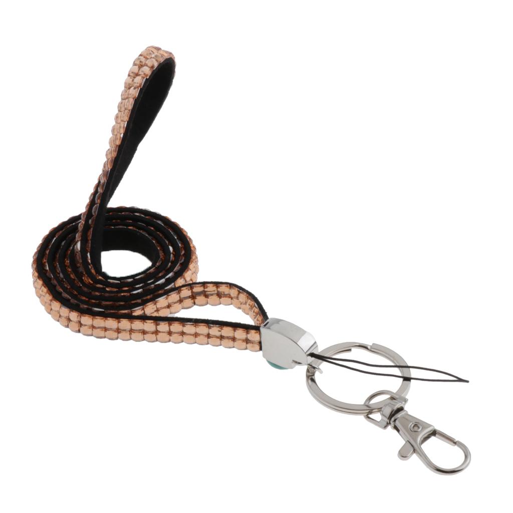 Lanyard ID Badge Card Holder Strap Sparkling Phone Neck Straps champaign