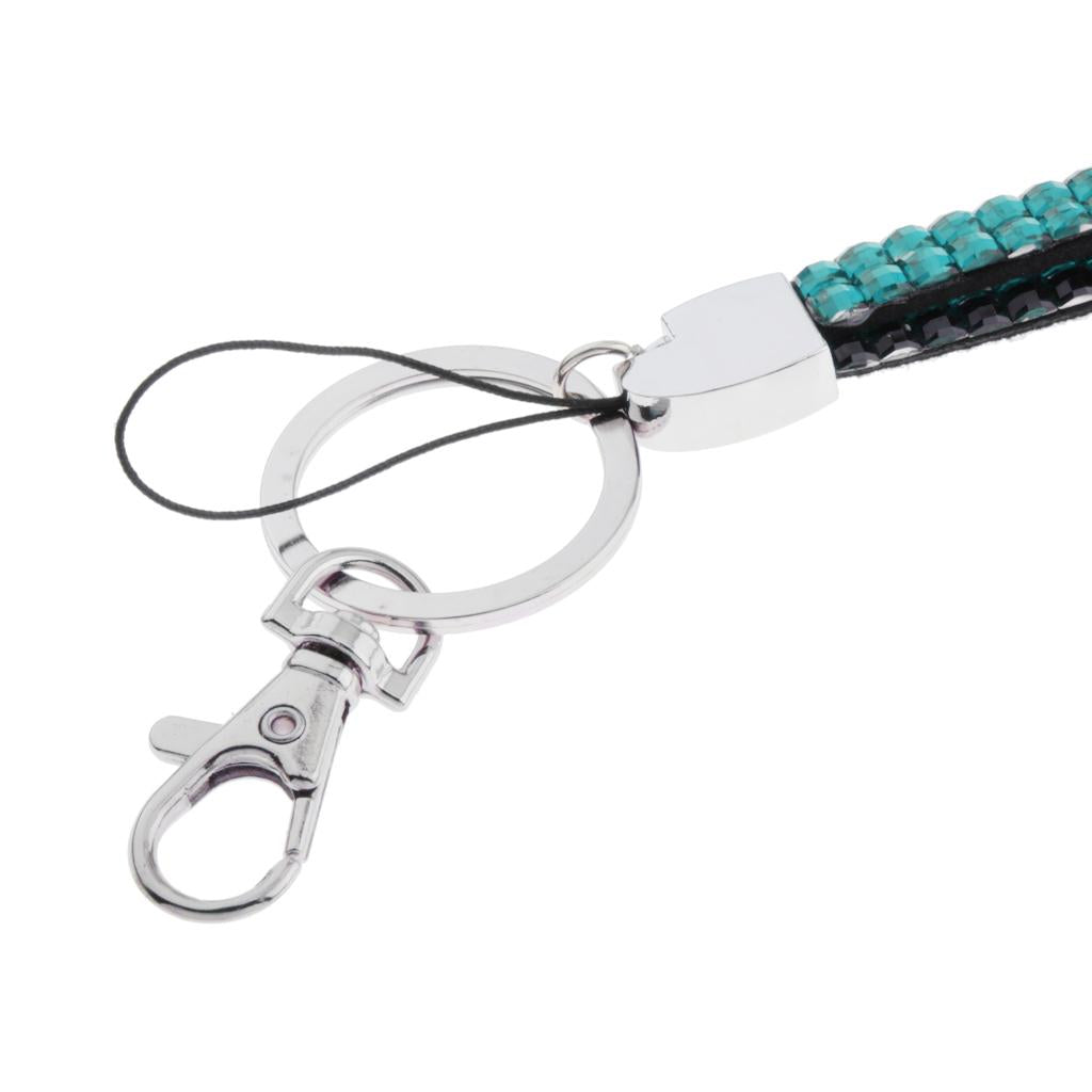 Lanyard ID Badge Card Holder Strap Sparkling Phone Neck Straps Blue
