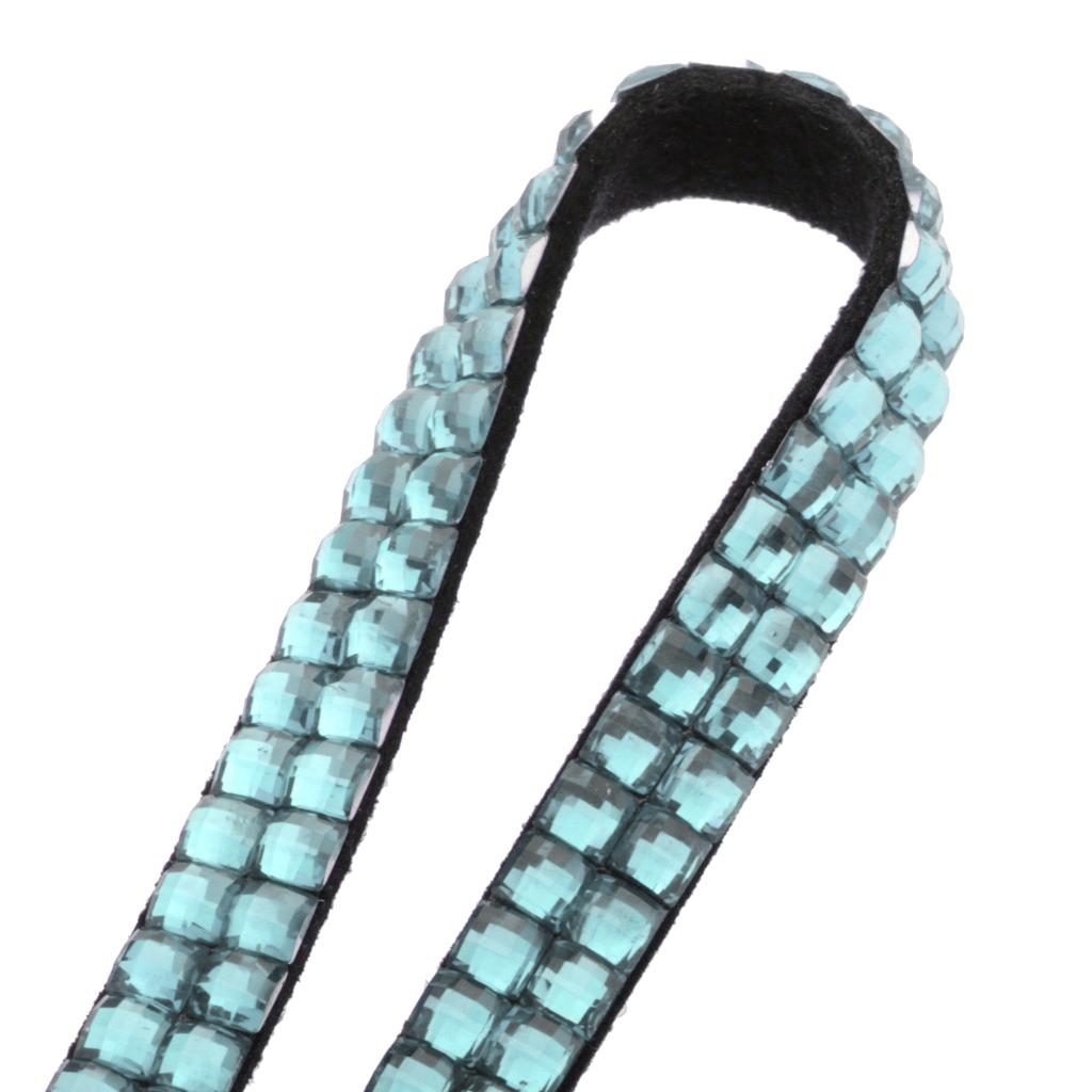 Lanyard ID Badge Card Holder Sparkling Phone Keys Neck Straps Light Blue