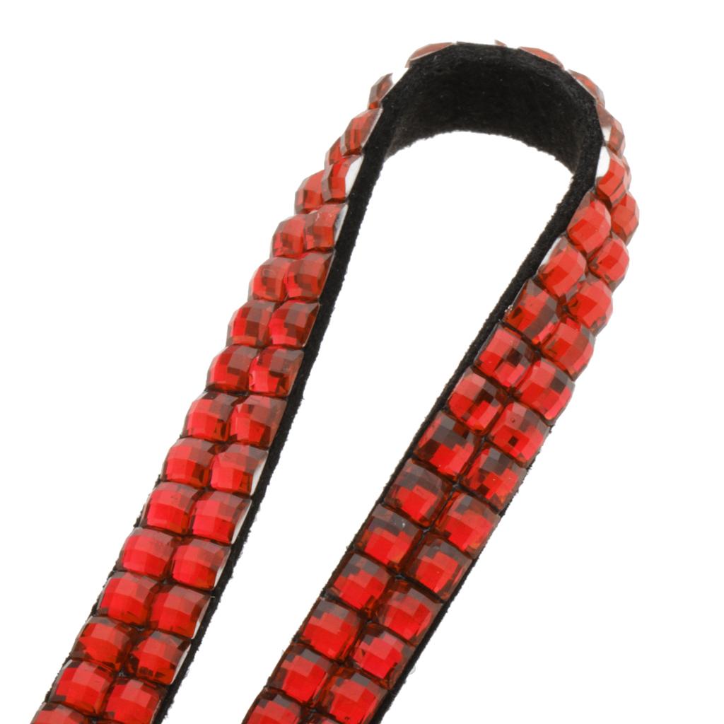 Lanyard ID Badge Card Holder Sparkling Phone Keys Neck Straps Red