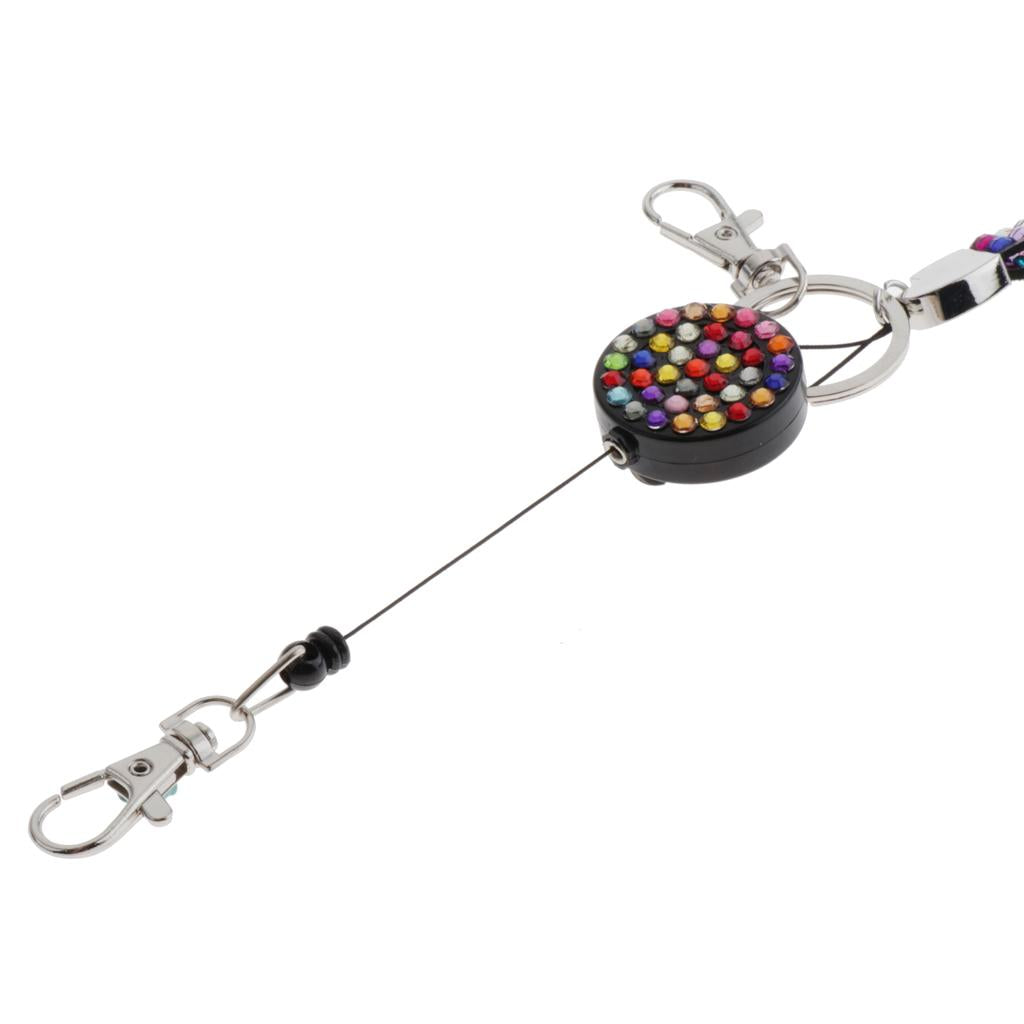 Lanyard ID Badge Card Holder Sparkling Phone Keys Neck Straps Multicolor
