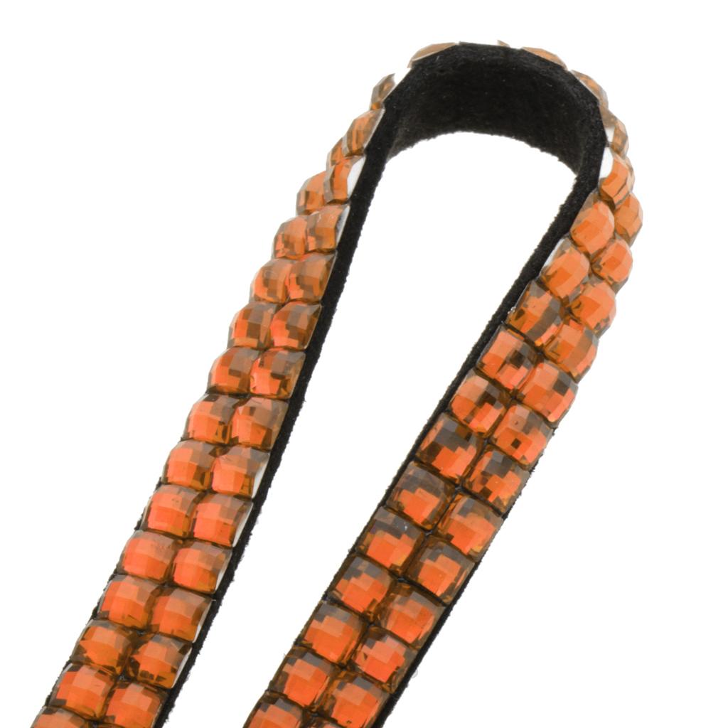 Lanyard ID Badge Card Holder Sparkling Phone Keys Neck Straps Orange