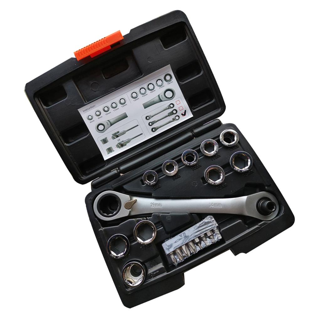 28pcs Repair Tool Sets Wrench Socket Screwdriver Hand Tools