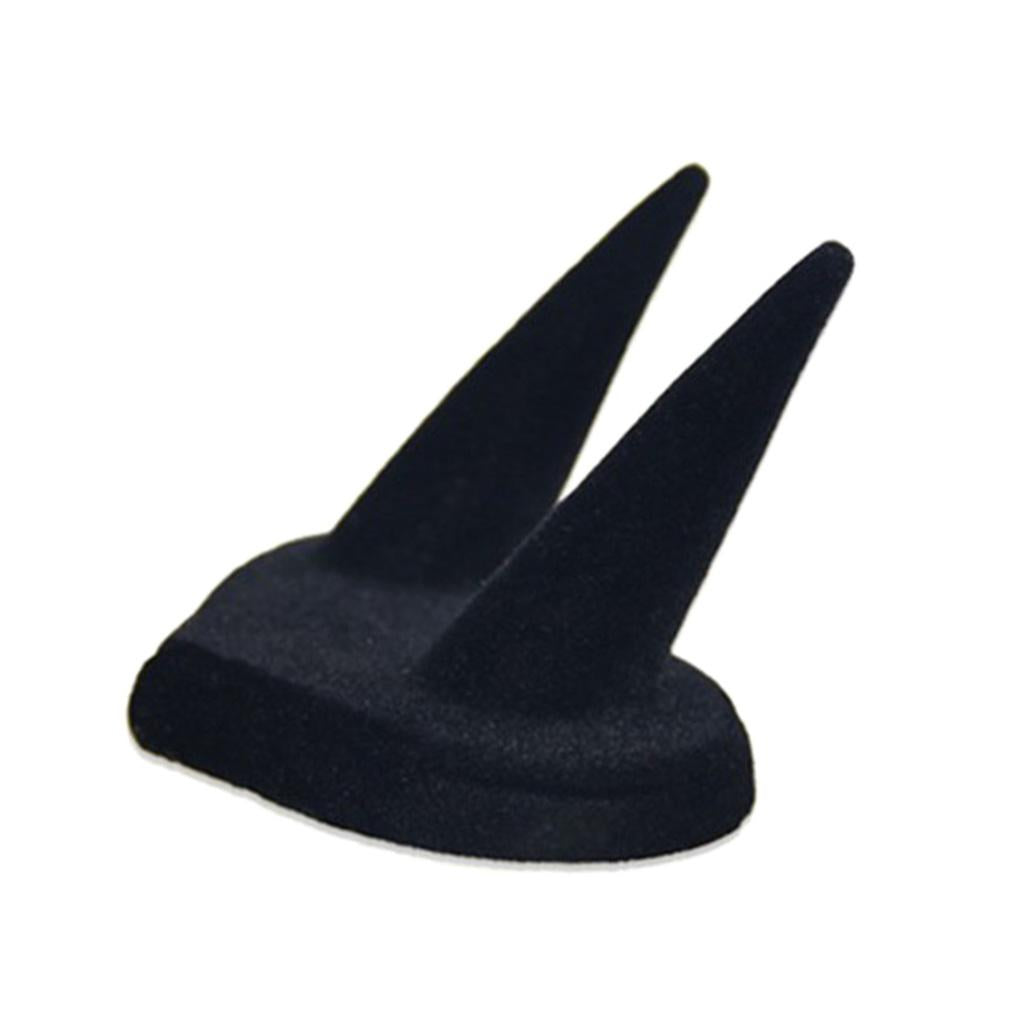 Black Velvet Finger Fingertip Ring Holder Rack Jewelry Storage Showcase 7x5cm