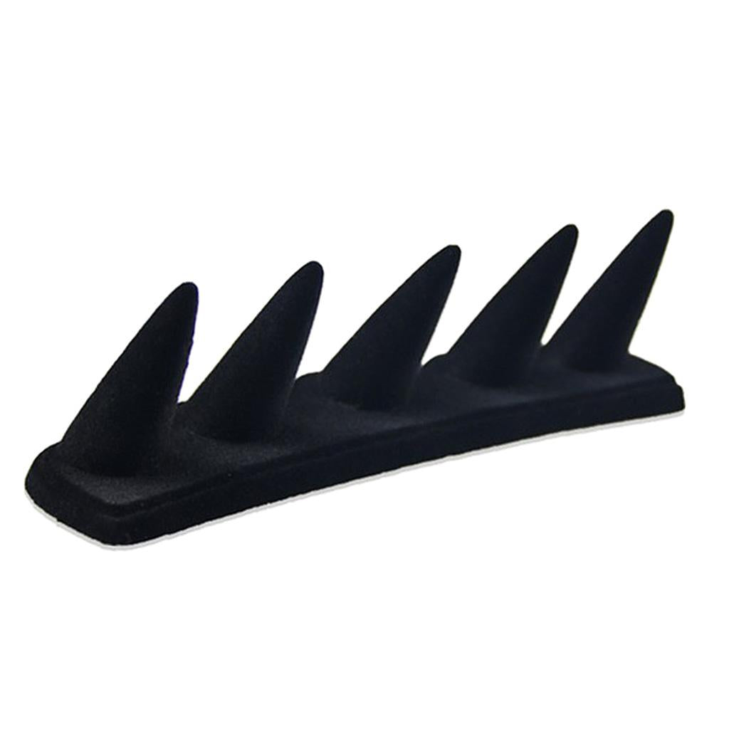 Black Velvet Finger Fingertip Ring Holder Rack Jewelry Storage Showcase 18.5x4.5cm