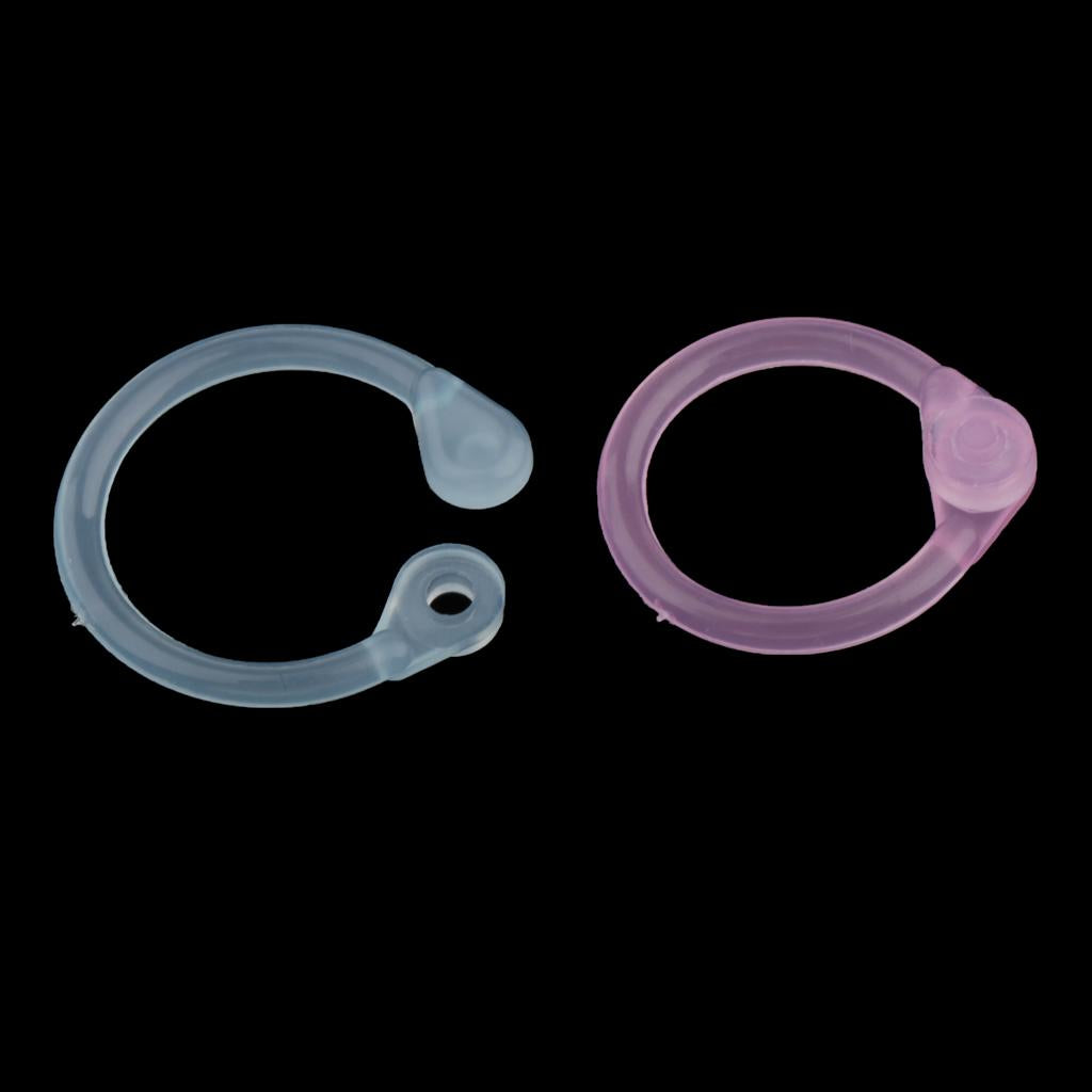 Colored Easy Ring Paper Book Loose Leaf Binder Circles S Clear Pink+Blue
