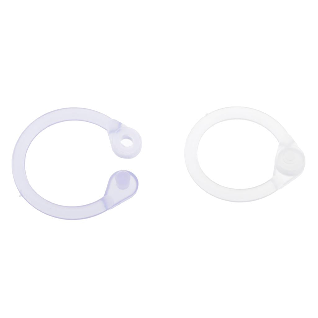 Colored Easy Ring Paper Book Loose Leaf Binder Circles S Clear White+Purple