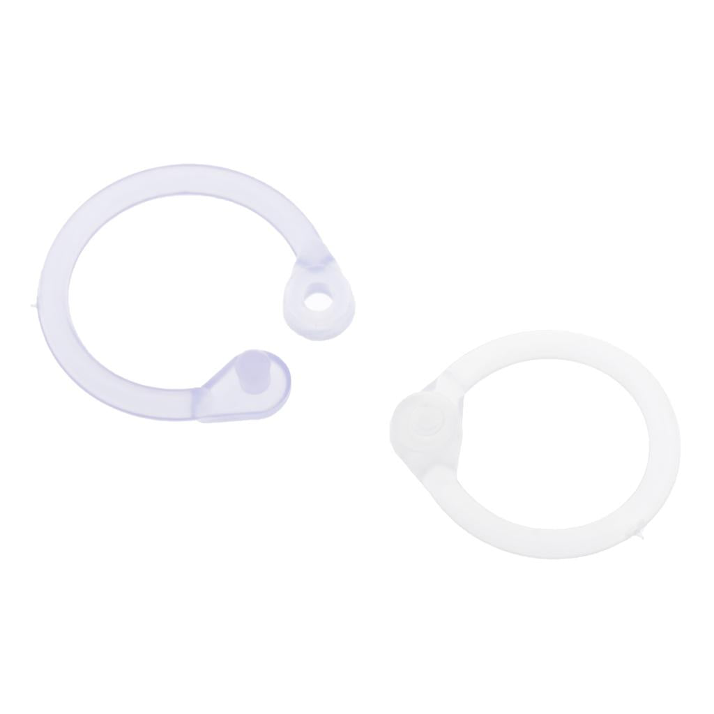 Colored Easy Ring Paper Book Loose Leaf Binder Circles S Clear White+Purple