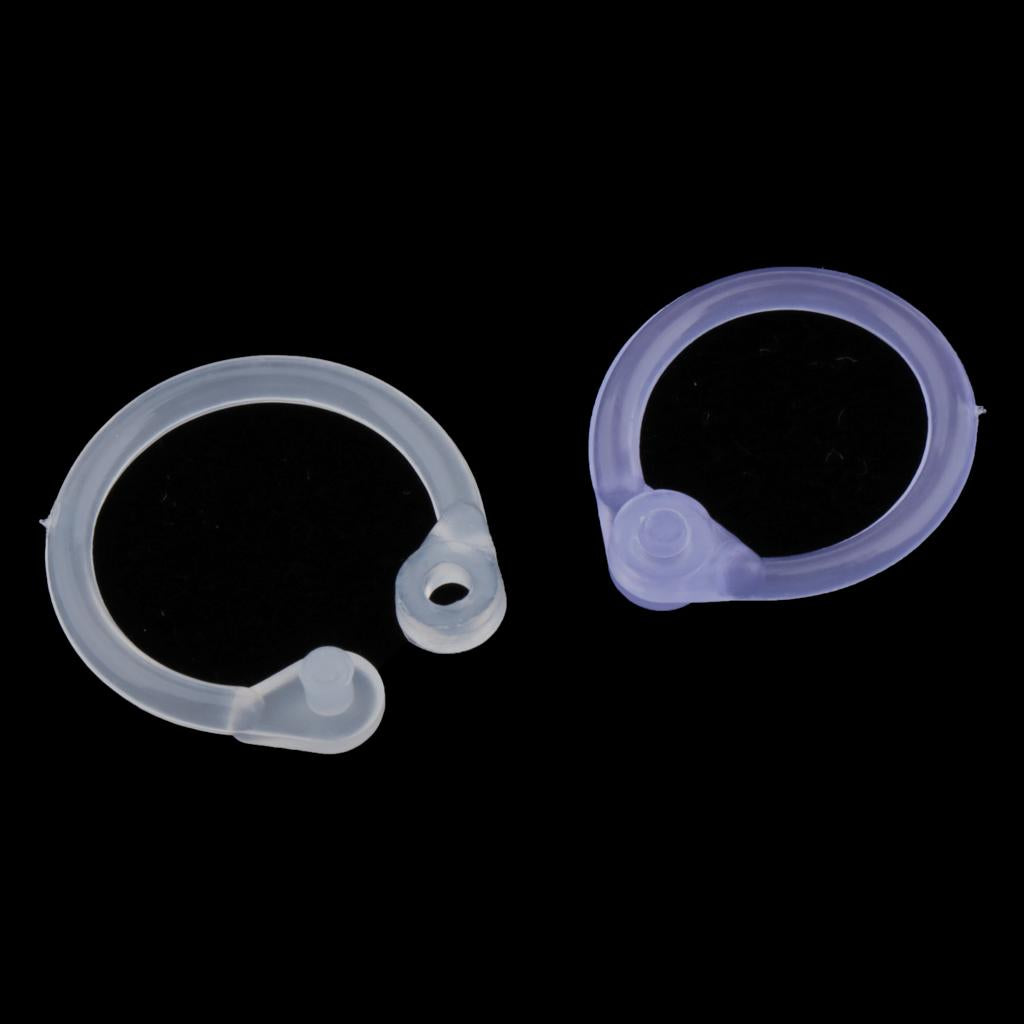 Colored Easy Ring Paper Book Loose Leaf Binder Circles S Clear White+Purple
