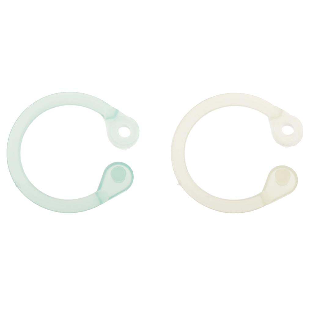 Colored Easy Ring Paper Book Loose Leaf Binder Circles S Clear Yellow+Green