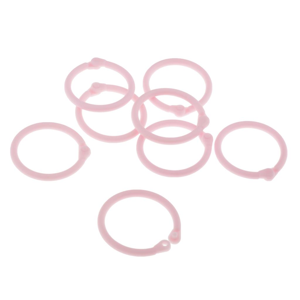 Colored Easy Ring Paper Book Loose Leaf Binder Circles XL Pink
