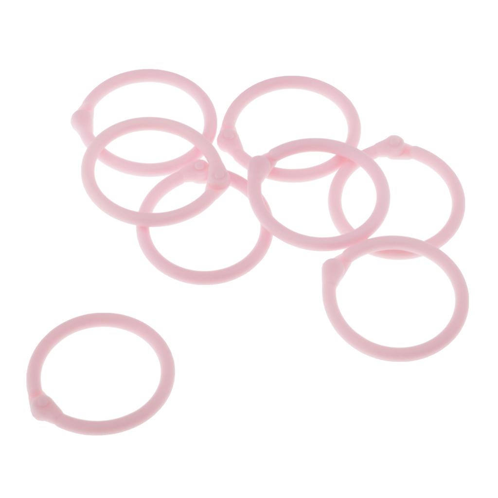 Colored Easy Ring Paper Book Loose Leaf Binder Circles XL Pink
