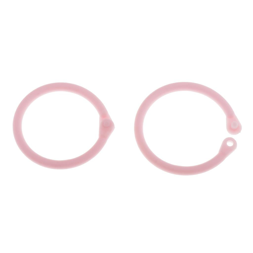 Colored Easy Ring Paper Book Loose Leaf Binder Circles XL Pink