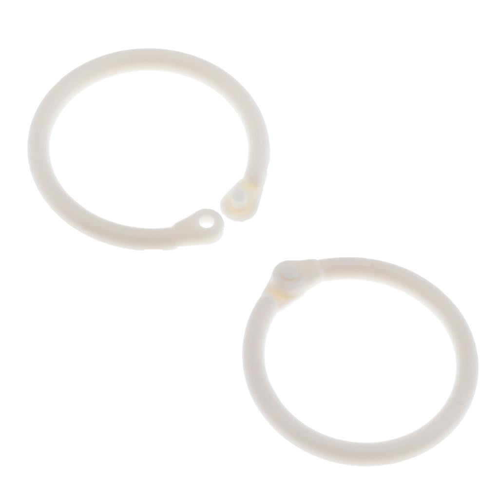 Colored Easy Ring Paper Book Loose Leaf Binder Circles XL White