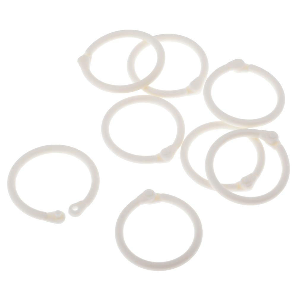 Colored Easy Ring Paper Book Loose Leaf Binder Circles XL White