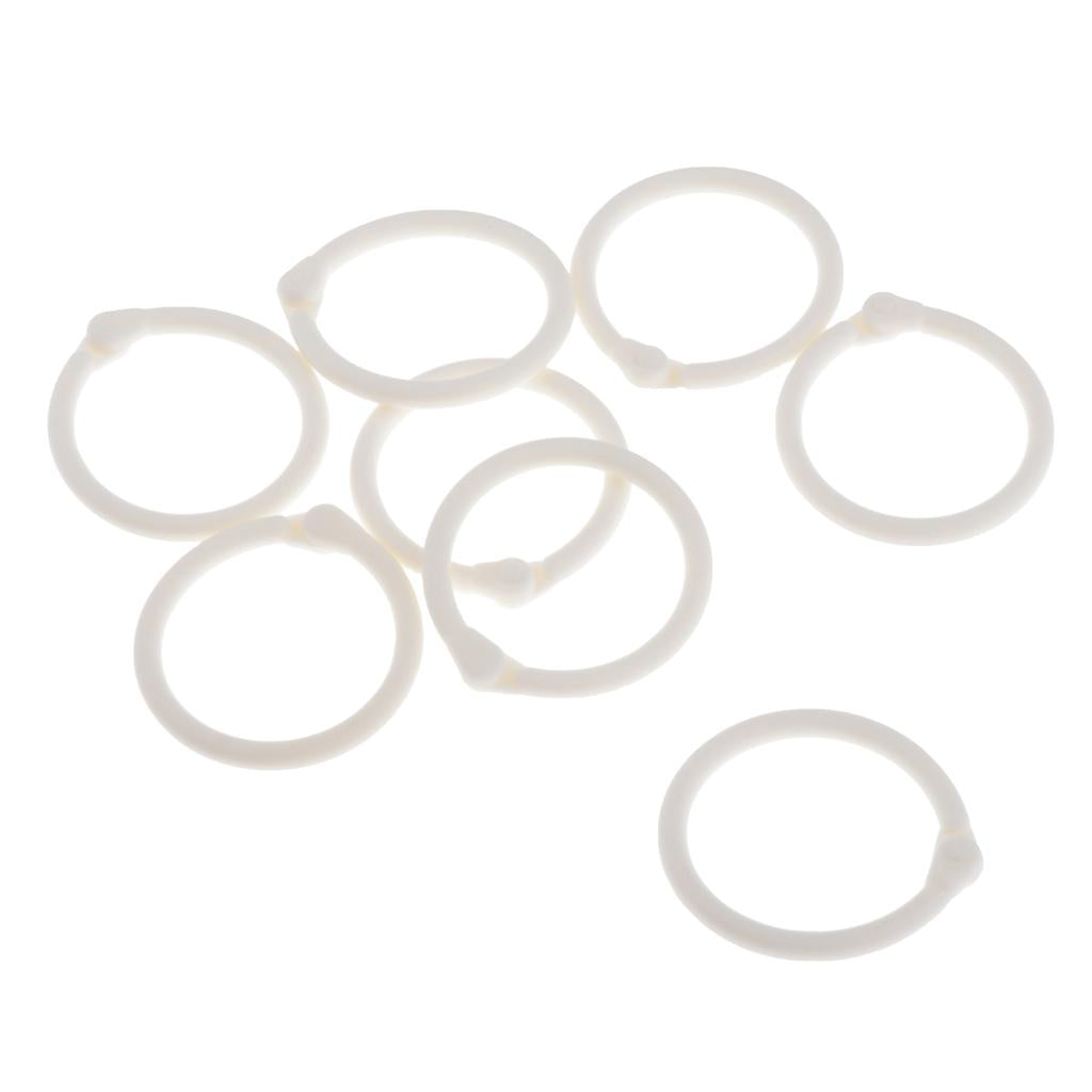 Colored Easy Ring Paper Book Loose Leaf Binder Circles XL White