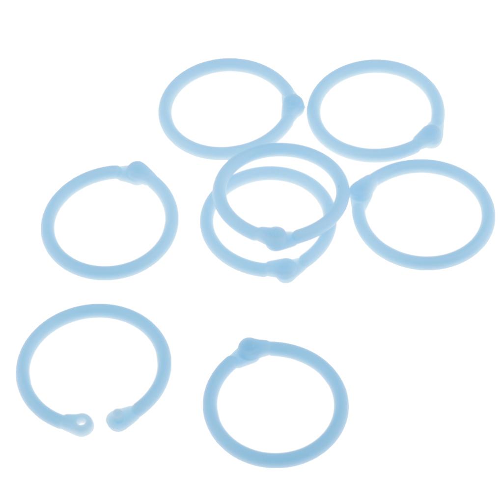 Colored Easy Ring Paper Book Loose Leaf Binder Circles XL Blue