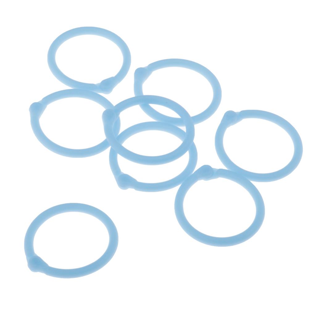 Colored Easy Ring Paper Book Loose Leaf Binder Circles XL Blue
