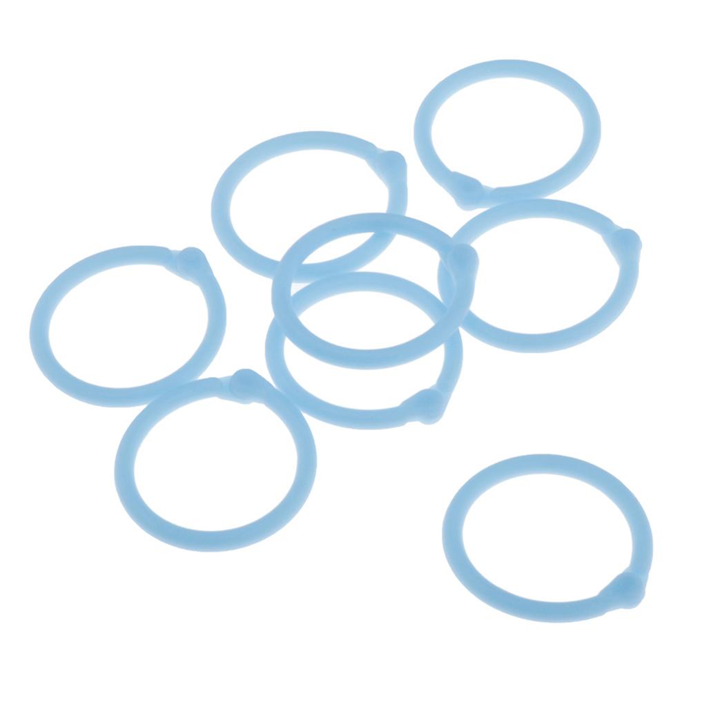 Colored Easy Ring Paper Book Loose Leaf Binder Circles XL Blue