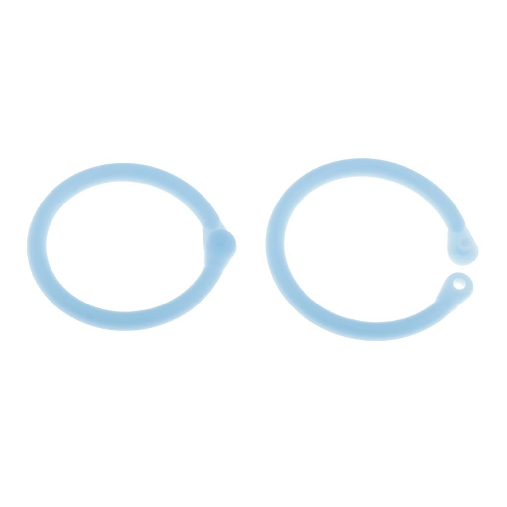 Colored Easy Ring Paper Book Loose Leaf Binder Circles XL Blue