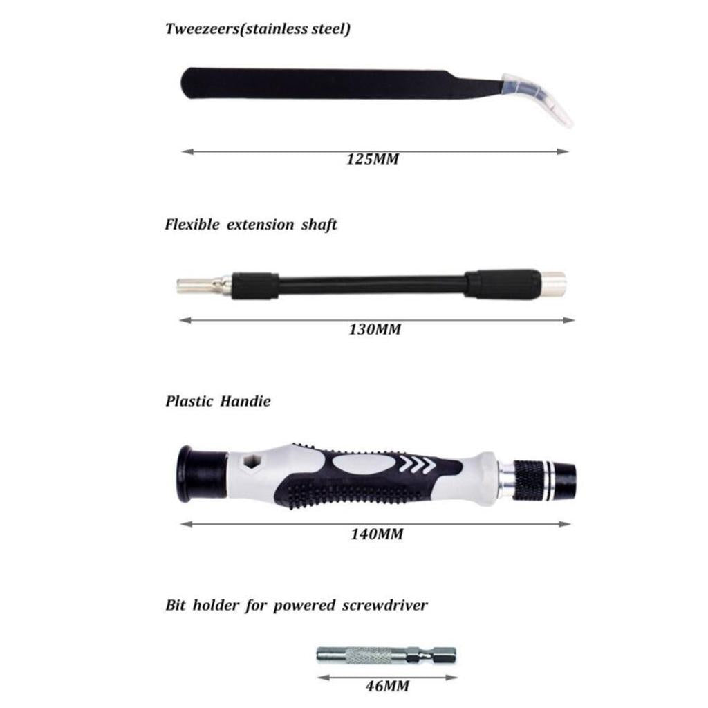 115-IN-1 Steel Screwdriver Set for Watch Repairing Tool Kit Yellow