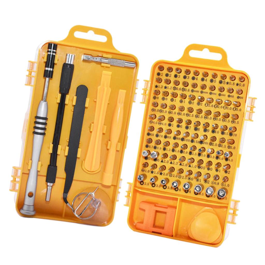 110 in 1 Magnetic Precision Screwdriver Set Phone Computer Repair Kit Yellow