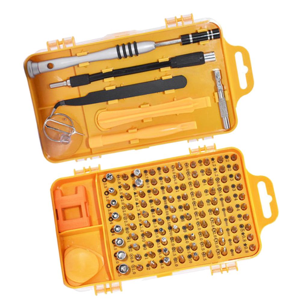 110 in 1 Magnetic Precision Screwdriver Set Phone Computer Repair Kit Yellow