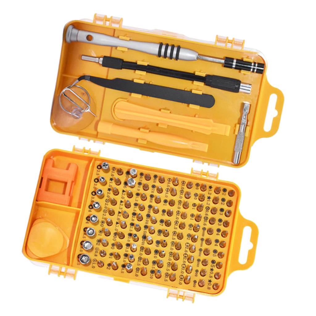 110 in 1 Magnetic Precision Screwdriver Set Phone Computer Repair Kit Yellow