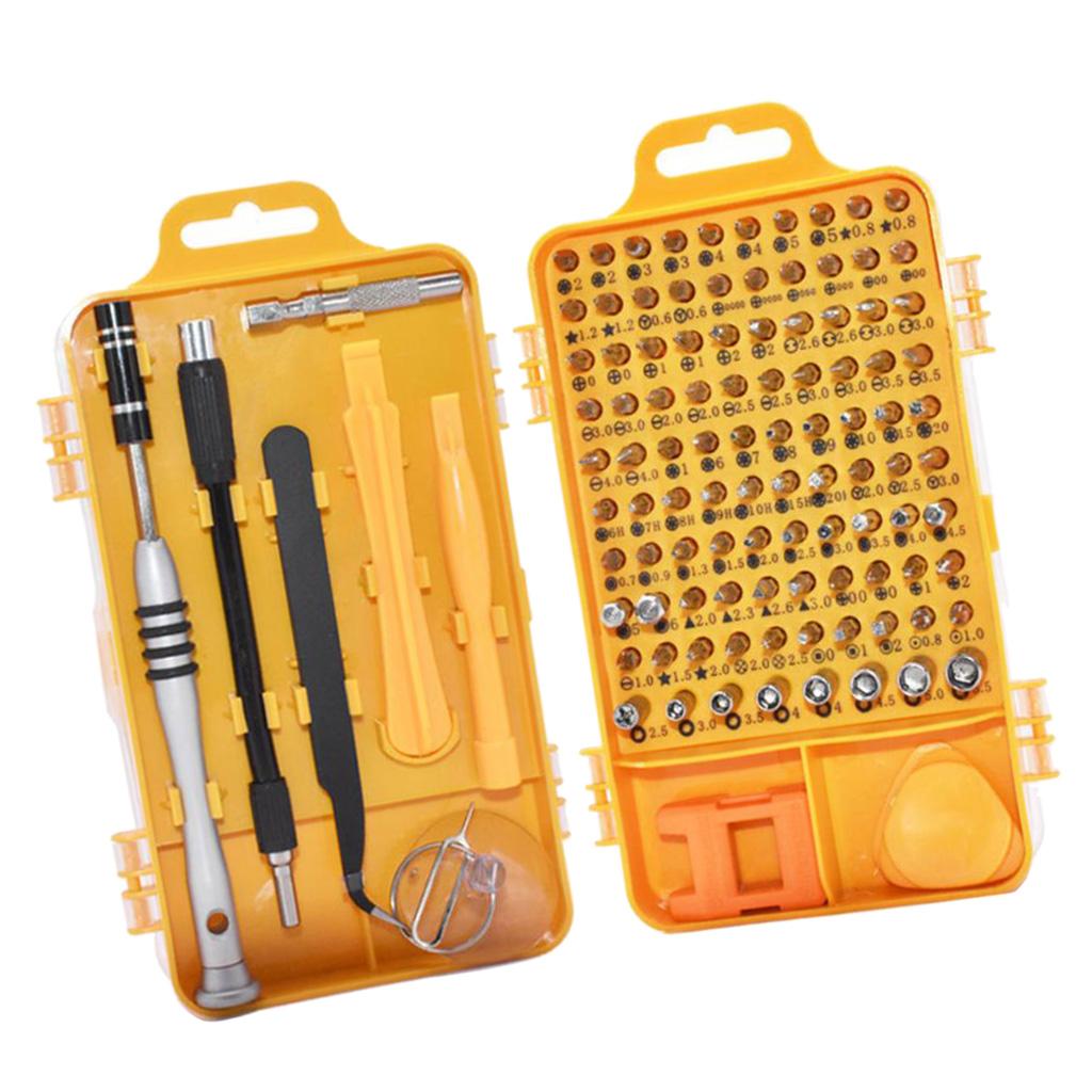 110 in 1 Magnetic Precision Screwdriver Set Phone Computer Repair Kit Yellow