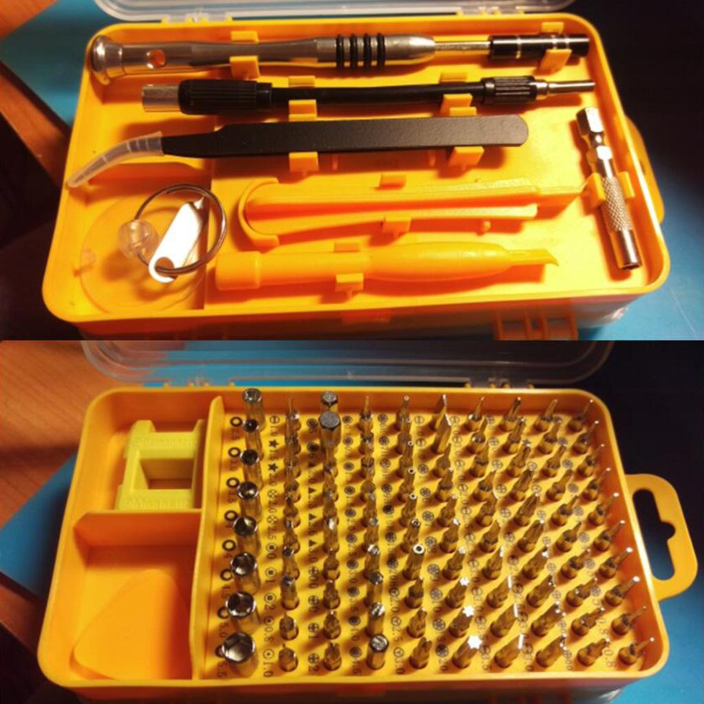 110 in 1 Magnetic Precision Screwdriver Set Phone Computer Repair Kit Yellow