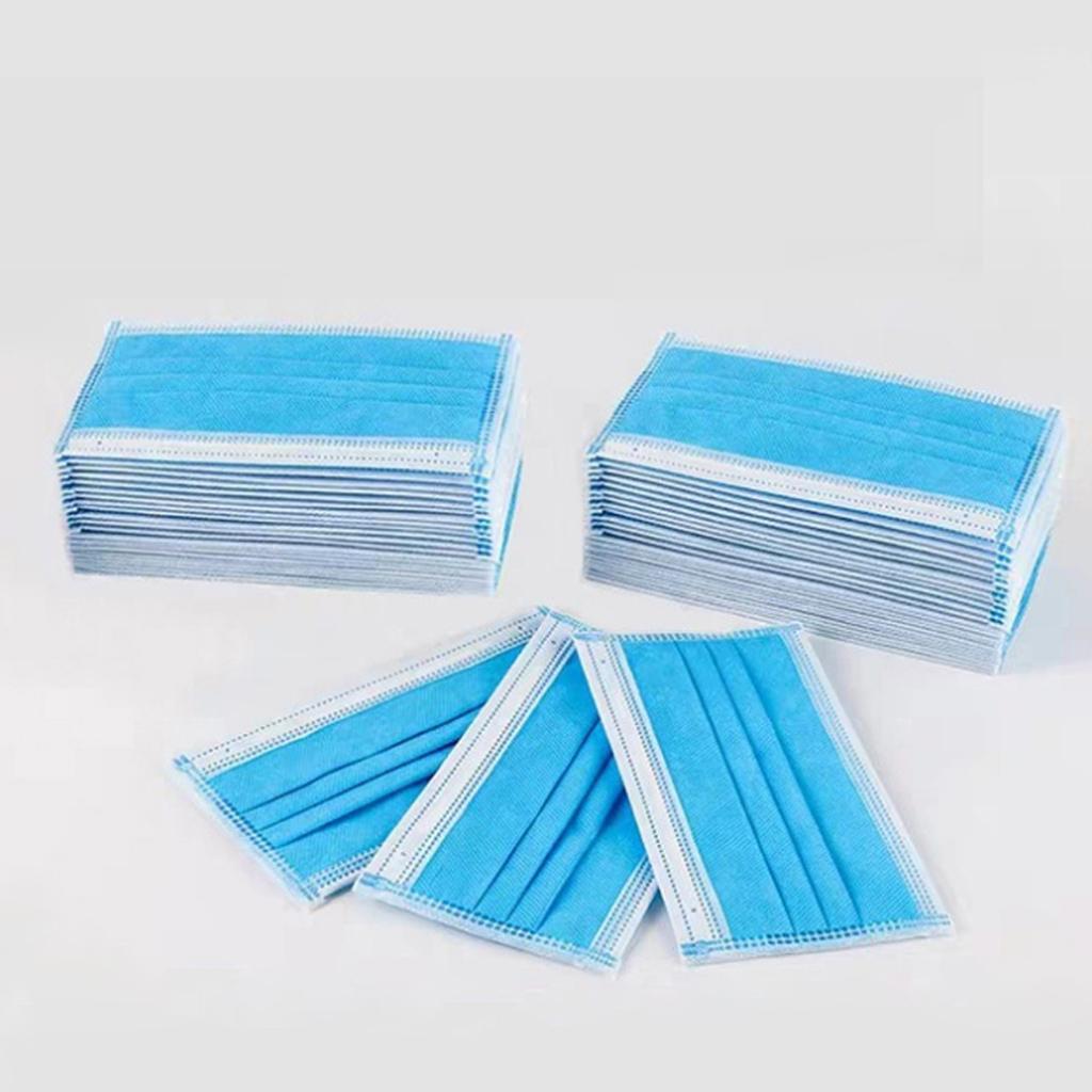 100x Disposable Masks 3ply Non-woven Cloth Anti-Dust Anti-Smoke Safe Protect