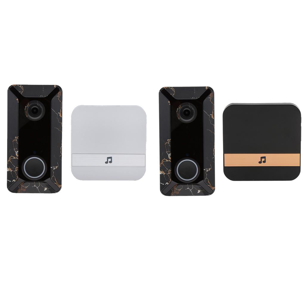 720P Smart Wireless Doorbell WiFi Video Night Vision Talk Doorbell Black