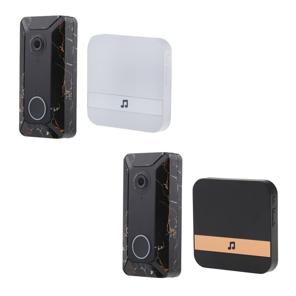 720P Smart Wireless Doorbell WiFi Video Night Vision Talk Doorbell Black