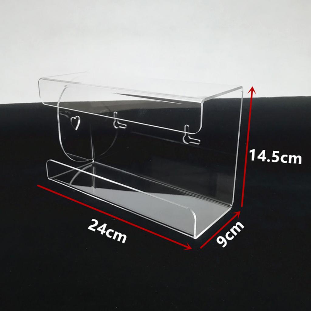 Wall Mountable Tissue Box Holder Clear Glove Box Stand Cover Office Decor